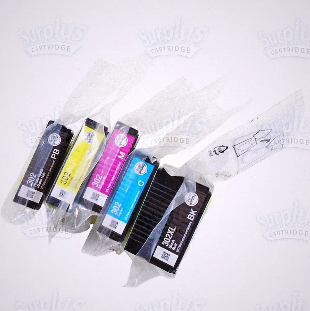 5pk Genuine Epson 302XL High Yield Black & 302 Photo+Color Ink XP6000 XP6100
