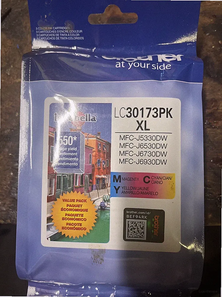 Brother LC30173PK XL Super High-Yield Ink Cartridge Cyan, Magenta, Yellow