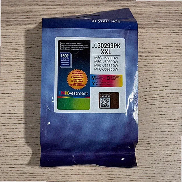 Brother LC30293PK Super High Yield 3 Pack Ink C,M, Y Factory Sealed 6617