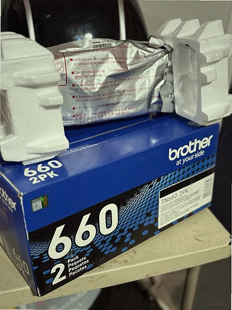 Brother Printer Ink - High Yield Laser Toner Black TN660 2PK Genuine
