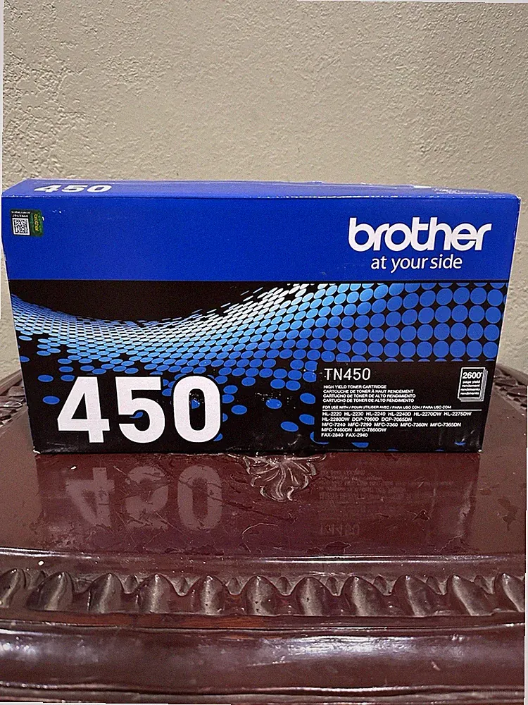 Brother TN-450 Black High Yield Toner Cartridge Printer Ink Replacement OEM new