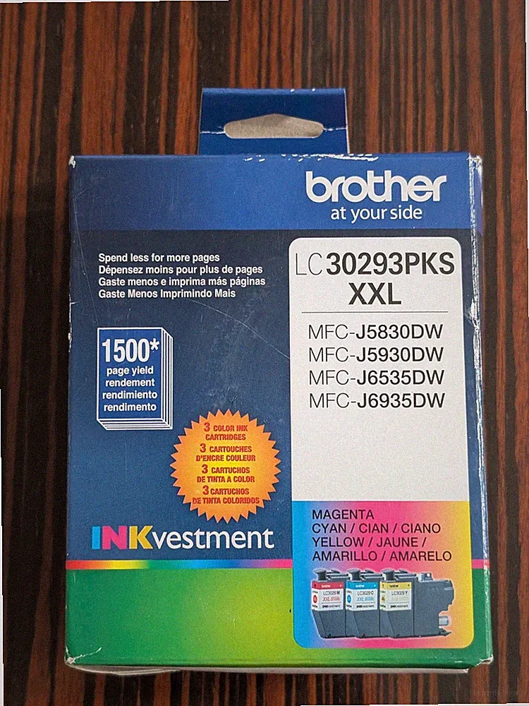 Brother XXL LC30293PK INKvestment Super High-Yield Ink Cyan/Mgta/Ylw 3 Pack