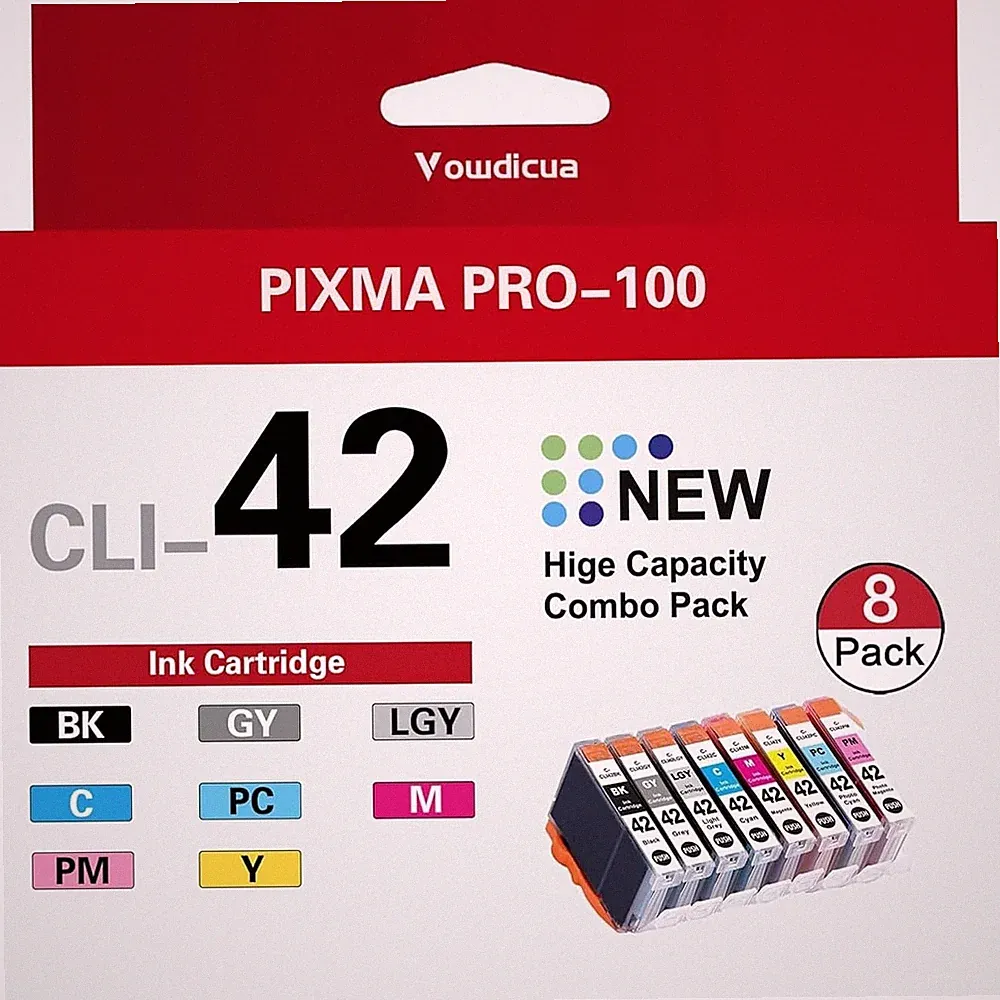 CLI 42 Ink Cartridge 8 Pack for PIXMA PRO 100 High Page Yield Photo Ink