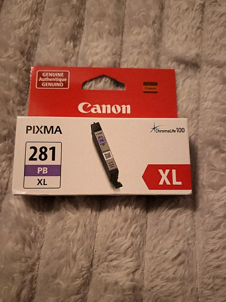 Genuine Canon Pixma CLI-281 XL PB High Yield Ink Cartridge Photo Blue CLI-281XL