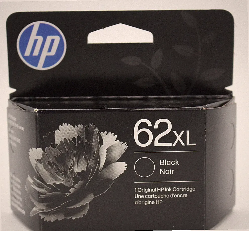 Genuine HP 62XL Black Ink Cartridge High Yield (C2P05AN) - EXP 2027