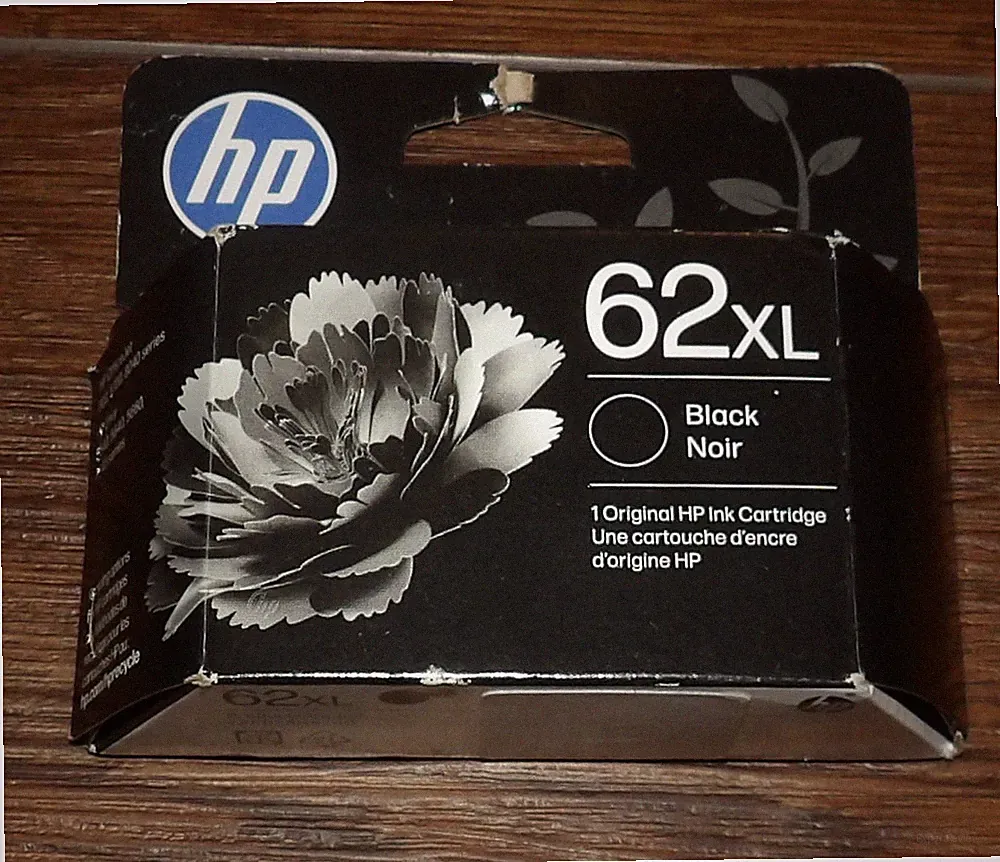 Genuine HP 62XL High Yield Black Ink Cartridge Dated 2027 C2P05AN
