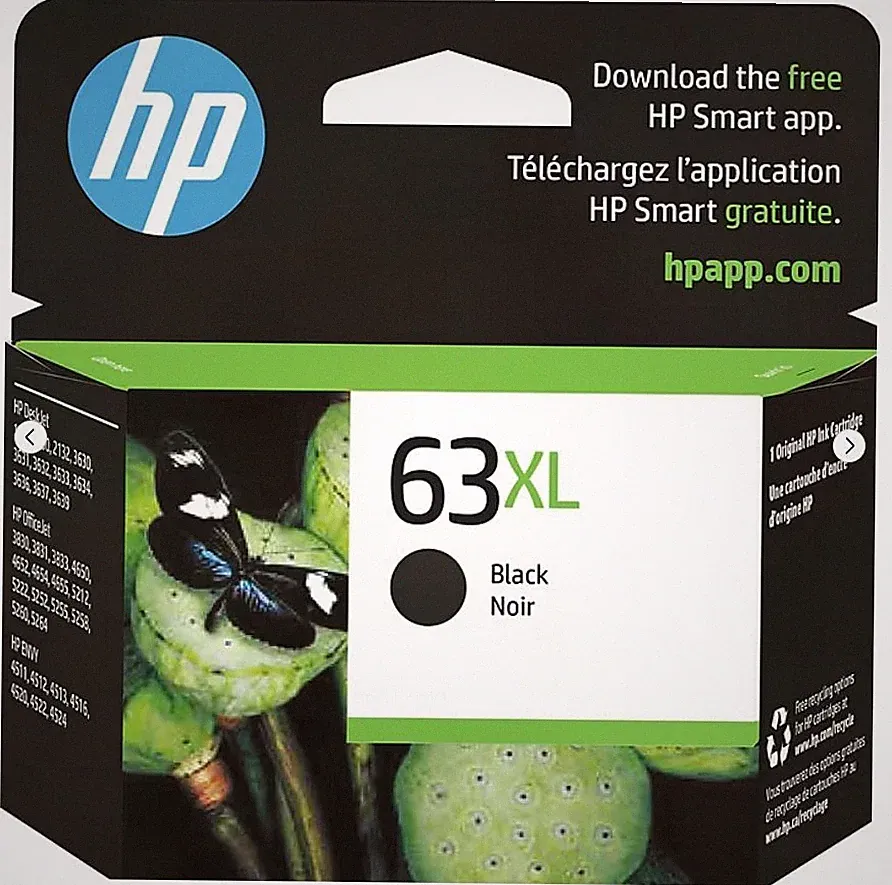 Genuine - HP 63XL High Yield - Black - F6U64AN - May 2027