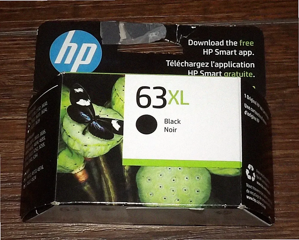 Genuine HP 63XL High Yield Black Ink Cartridge Dated 2027 NEW 63 XL