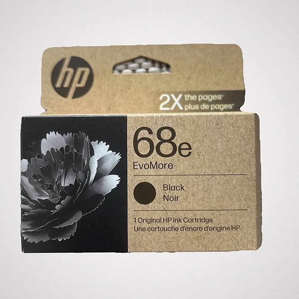 Genuine HP 68E EVOMORE BLACK HIGH YIELD INK CARTRIDGE (7FP22TN) EXP 2/2027
