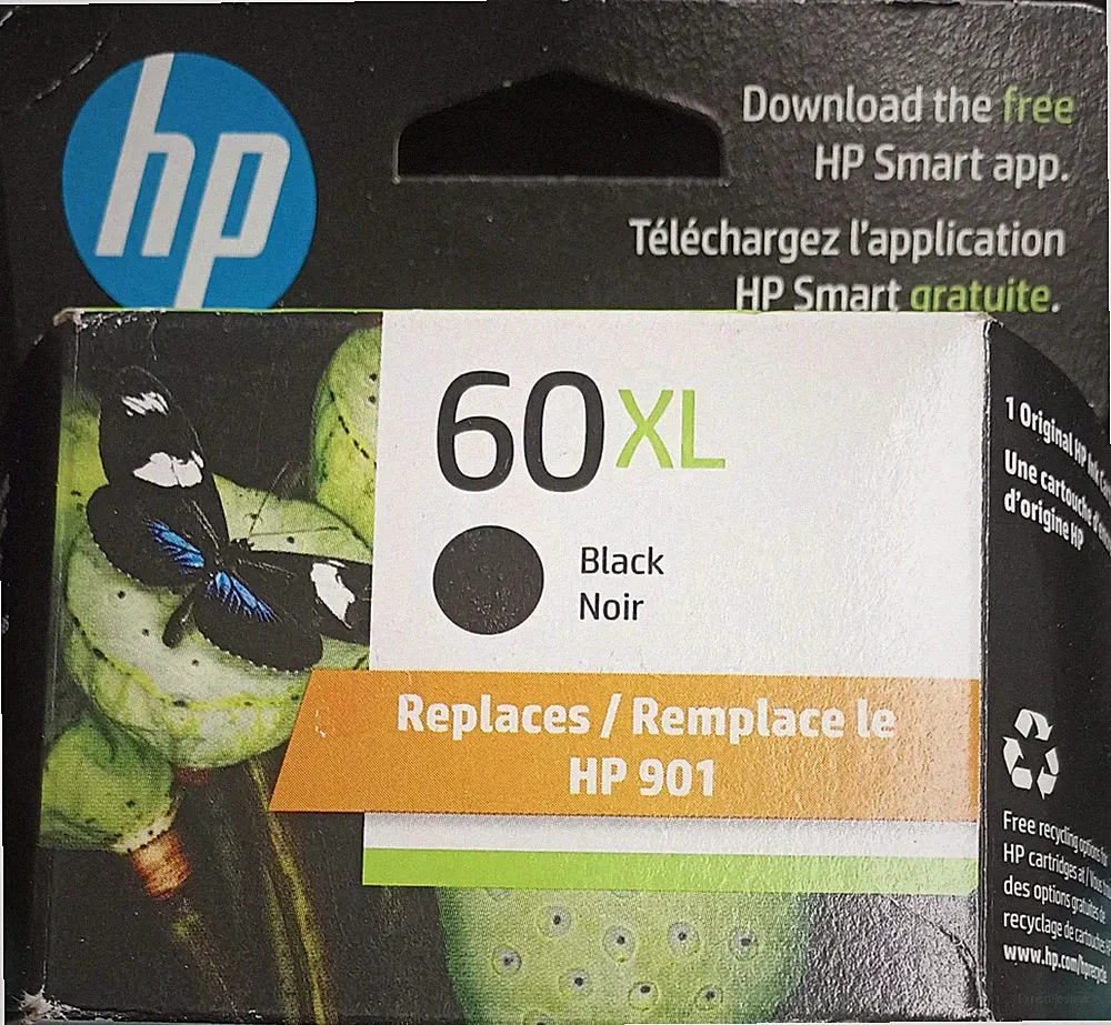 HP - 60XL High-Yield Ink Cartridge - Black EXP 2025