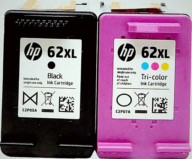 HP 62XL 2pack Combo Ink Cartridges 62XL Black and 62XLColor GENUINE