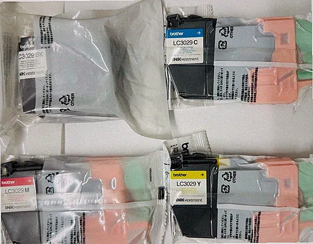 New Genuine Brother LC3029 Black Color 4PK Starter Ink Cartridges