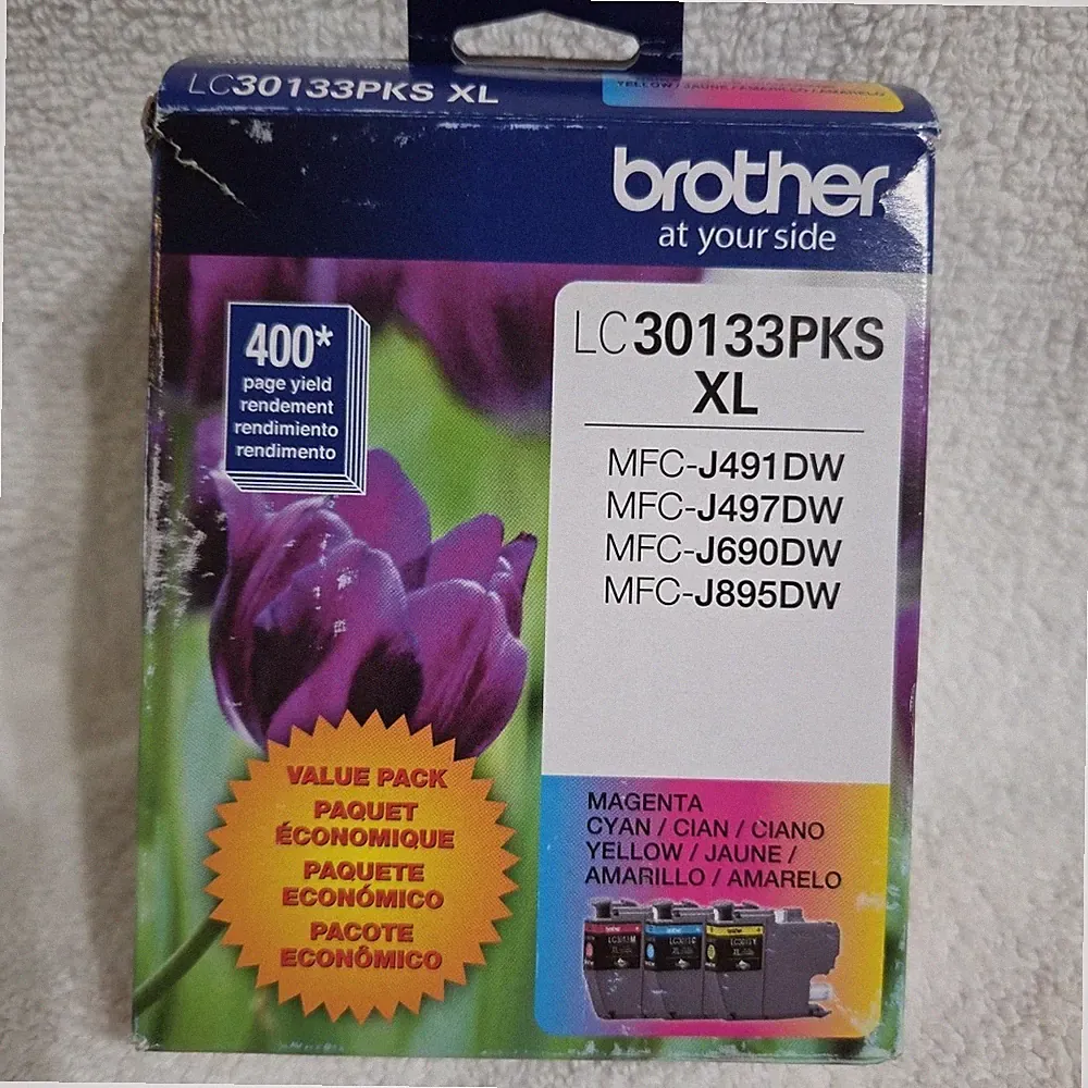 NEW OEM - BROTHER LC3013 XL CMY 3-PACK INK CARTRIDGES - LC30133PKS 2028