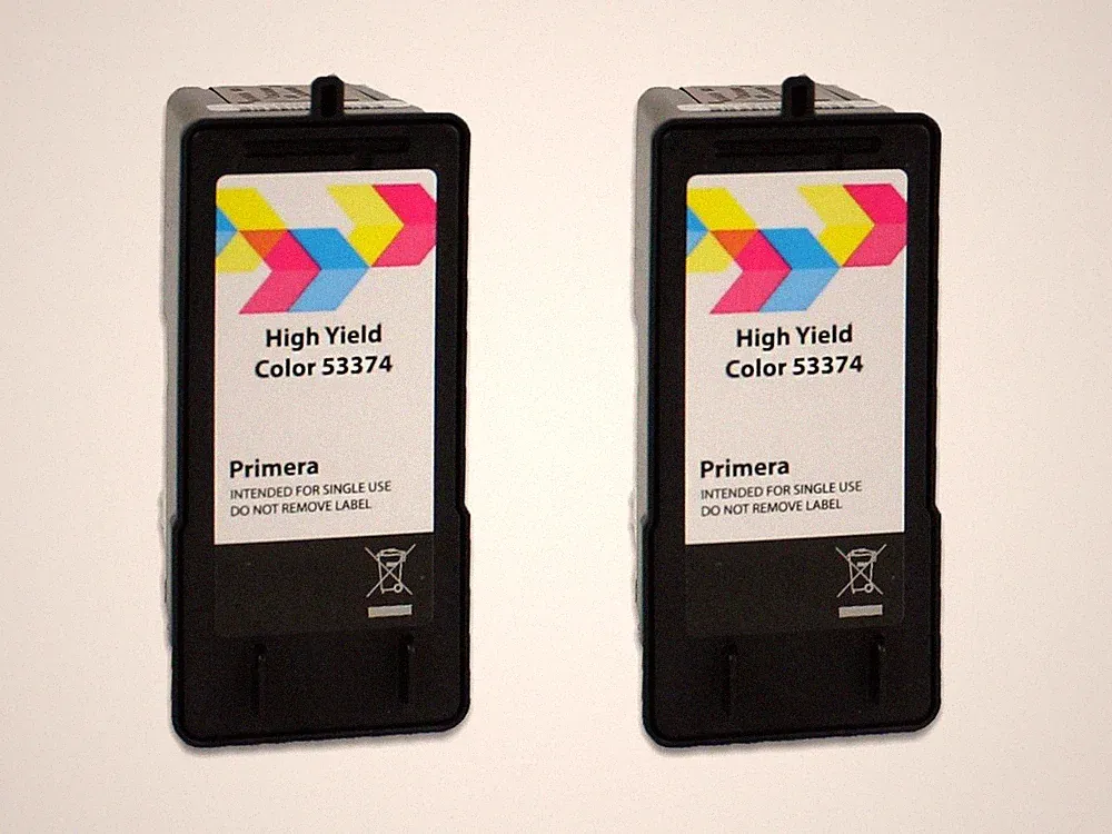 Primera 53374 High Yield Tri-Color Ink Cartridge 2-Pack 2-Pack Ink