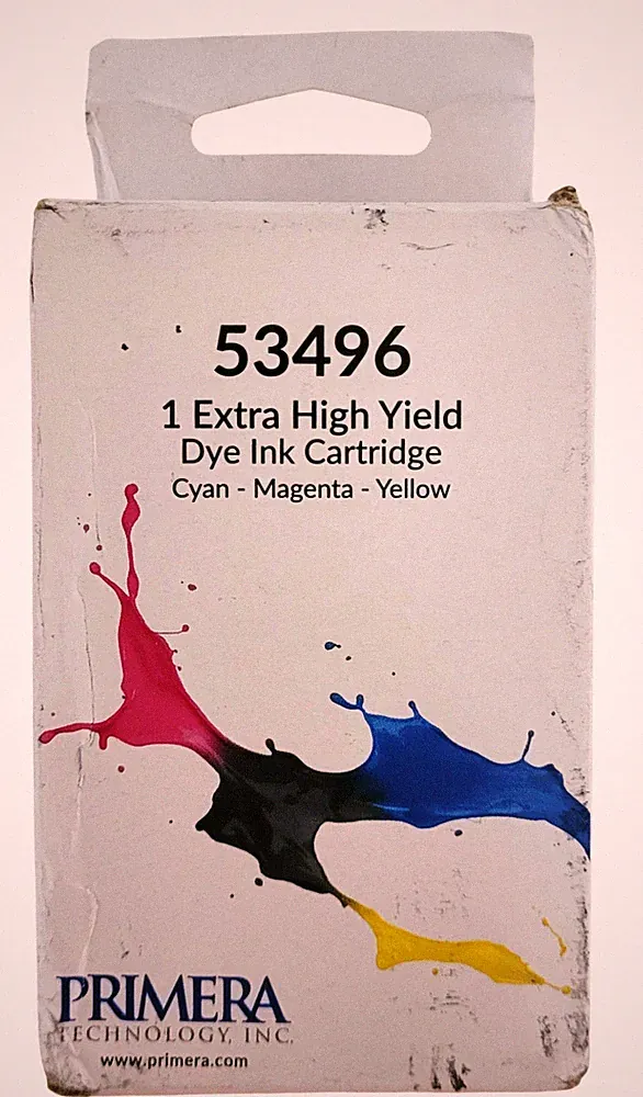 Primera 53496 Extra High Yield Cyan Magenta Yellow Dye Ink Cartridge