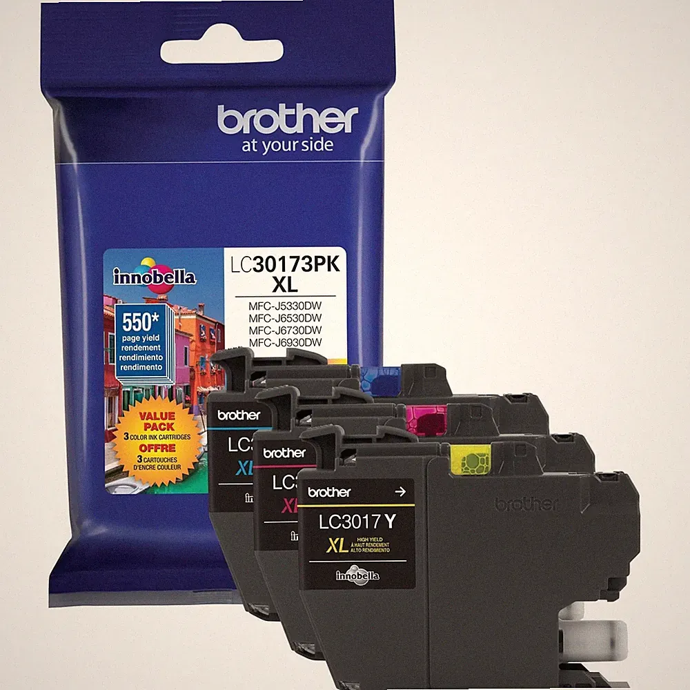 Printer LC30173PK High Yield XL 3 Pack Ink Cartridges- 1 Ea: Cyan/Magenta/Yel...